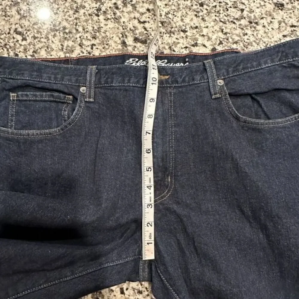 Eddie Bauer‎ Straight Leg Dark Wash Denim Jeans Blue Size 40 x 32 Casual Work
